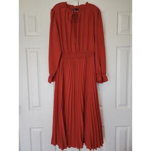 Pretty Garden Woman's Burnt Orange Dress Sz XL